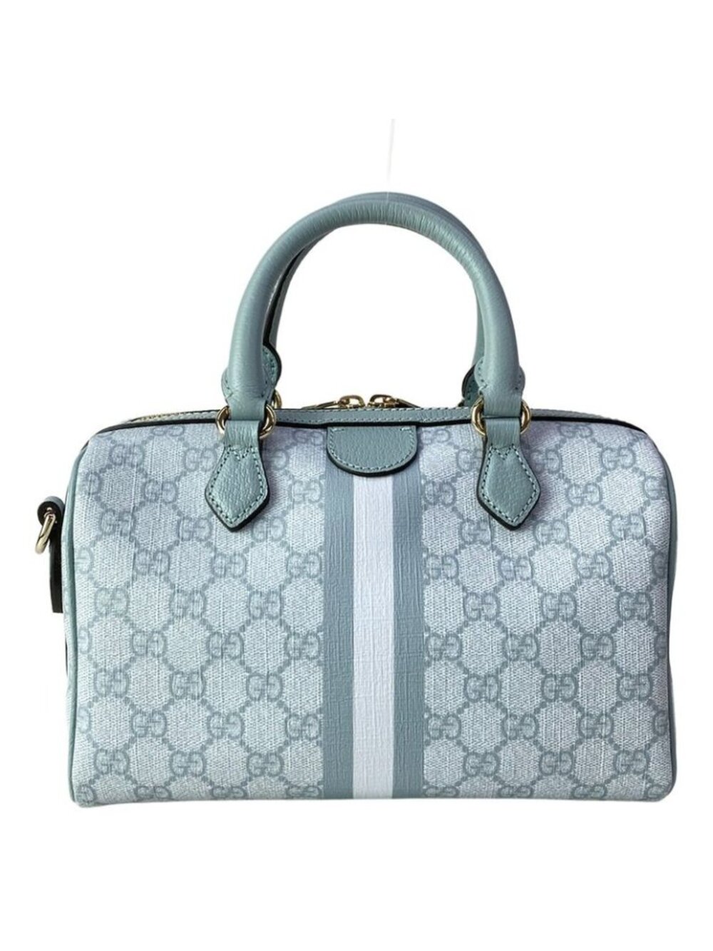 ★SOLD★ Gucci Handbag GG Supreme Ophidia Light Blue Mini Boston Leather - Picture 3 of 15